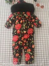 Load image into Gallery viewer, - 30 Real Raccoon Fur Winter Children mother Hooded Warm Down jackets Coat Snow Wear Print Parka Down Coat
