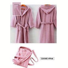 Load image into Gallery viewer, CAVME 100% Cotton Bathrobe Terry Robe Kids Children's Bathrobe Cotton Ladies Kimono Long Robes PLUS SIZE CUSTOM Letter
