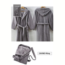Load image into Gallery viewer, CAVME 100% Cotton Bathrobe Terry Robe Kids Children's Bathrobe Cotton Ladies Kimono Long Robes PLUS SIZE CUSTOM Letter
