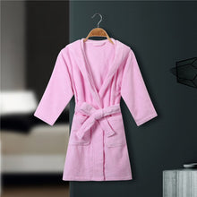 Load image into Gallery viewer, CAVME 100% Cotton Bathrobe Terry Robe Kids Children's Bathrobe Cotton Ladies Kimono Long Robes PLUS SIZE CUSTOM Letter
